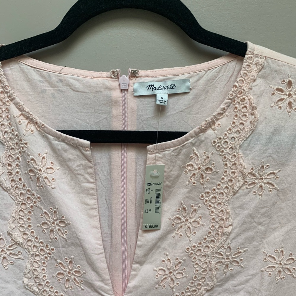 SOLD- Madewell Scalloped Eyelet Midi Dress - Picture 6 of 9